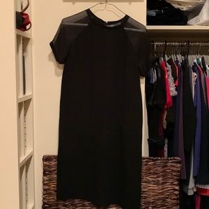 Vince black short sleeve dress